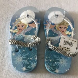 NWT Kids Disney Frozen Blue Slip on Sandals Size 10